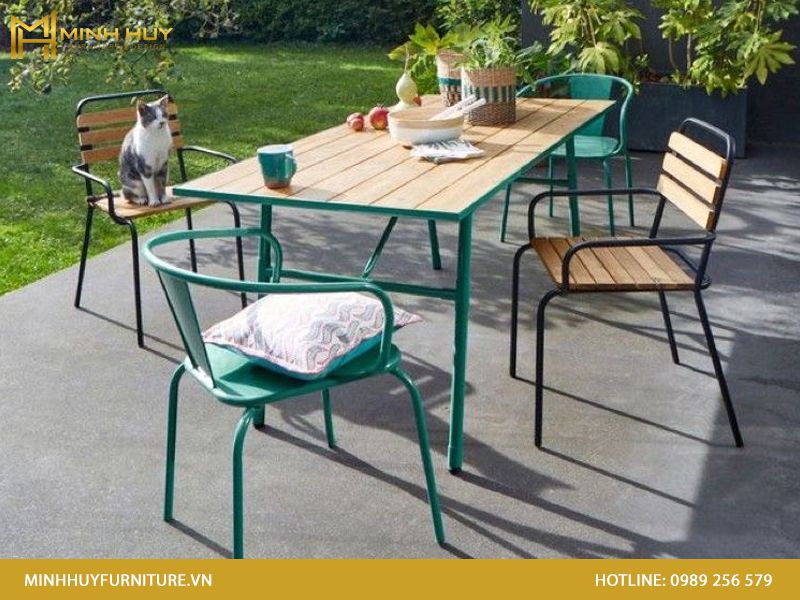 Minh Huy Furniture cung cấp bàn ghế cà phê chân sắt đẹp 3 Bàn ghế chân sắt