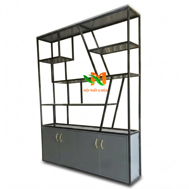 Kệ tủ vách ngăn khung sắt 1m6 hiện đại - KTVNS02 3 Kệ tủ vách ngăn khung sắt hiện đại