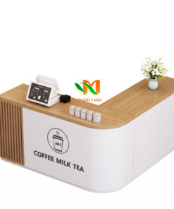 Quầy thu ngân chữ L quán cafe hiện đại - QLTCF01