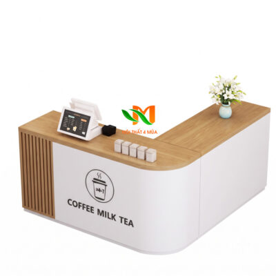 Quầy thu ngân chữ L quán cafe