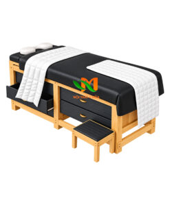 Giường massage gỗ thông có 4 ngăn kéo