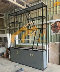 Kệ tủ vách ngăn khung sắt hiện đại