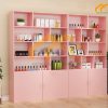 Tủ mỹ phẩm spa màu hồng
