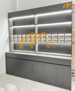 Mẫu tủ spa màu xam hiện đại