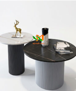 Bàn sofa spa mặt kính tròn hiện đại - BSS03 3 Ban sofa spa mat kinh tron hien dai – BSS03 1
