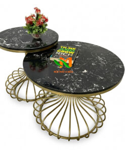 Bàn trà spa chân sắt hiện đại