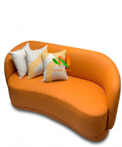 Bộ ghế sofa cong màu cam đẹp