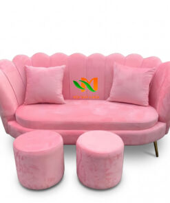 Bộ ghế sofa sò màu hồng đẹp