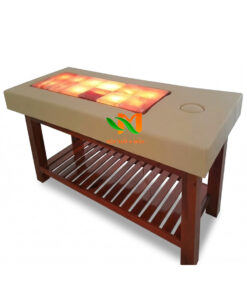 Mẫu giường đá muối himalaya 12 viên bọc nệm