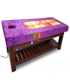 Mẫu giường đá muối himalaya 12 viên bọc nhung