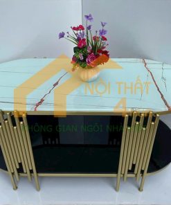 Bàn sofa spa oval hiện đại