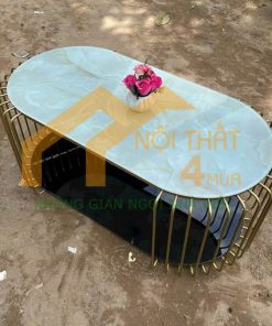 Bàn sofa spa oval hiện đại