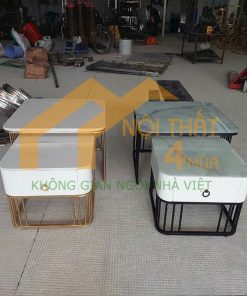 Bàn sofa spa 2 tầng hình vuông hiện đại
