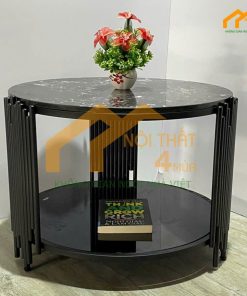 Bàn trà spa hình tròn hiện đại
