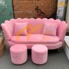 Ghế sofa băng sò dài 1m6 màu hồng - GSS06 1 Bộ ghế sofa sò màu hồng đẹp