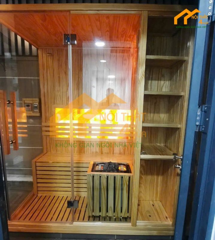 Báo giá lắp đặt phòng xông hơi đá muối Himalaya 2025 1 Phòng xông hơi khô đá muối hiện đại