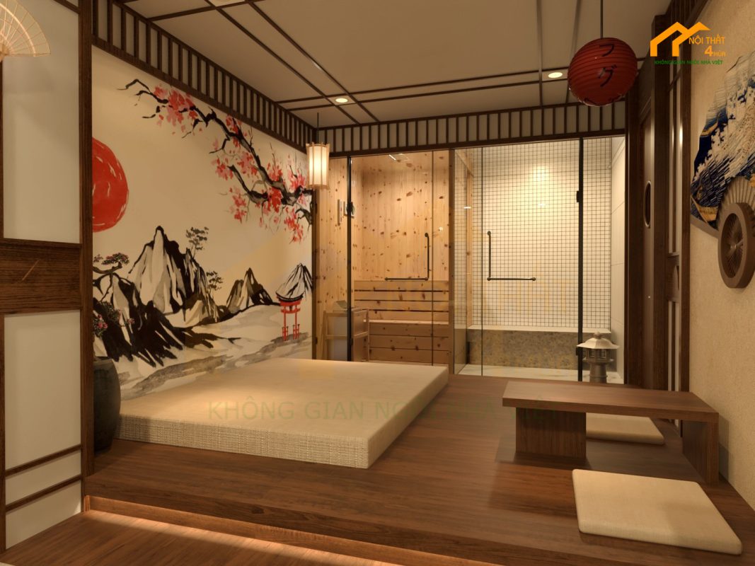 Phòng massage xông hơi cao cấp phong cách Nhật Bản - Quận 8, TPHCM 1 phòng xông hơi ướt và khô kết hợp phong cách Nhật