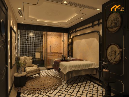 thiết kế phòng xông hơi ướt xông hơi khô