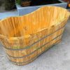 Bồn tắm gỗ bầu dục ngâm thảo dược - BTGBD01 1 Bồn tắm gỗ bầu dục ngâm thảo dược
