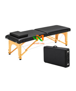 Giường massage trị liệu gấp gọn dạng vali chân gỗ