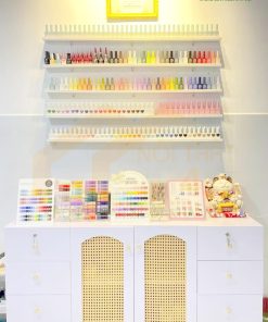Bộ tủ kệ nail cánh đan tre hiện đại