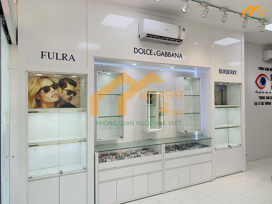 Thiết kế phòng khám mắt kết hợp cửa hàng mắt kính