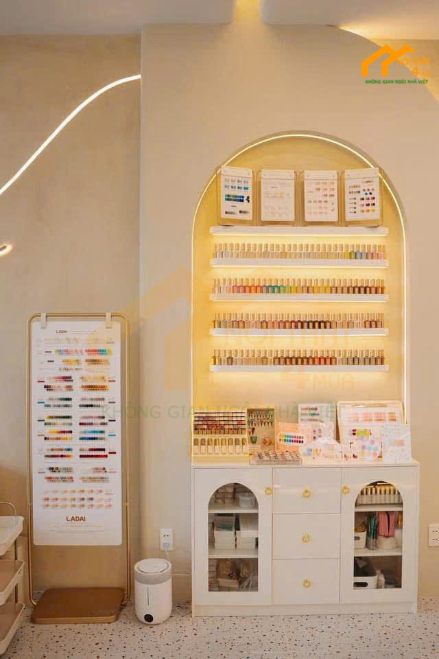 mẫu thiết kế nội thất tiệm nails đẹp