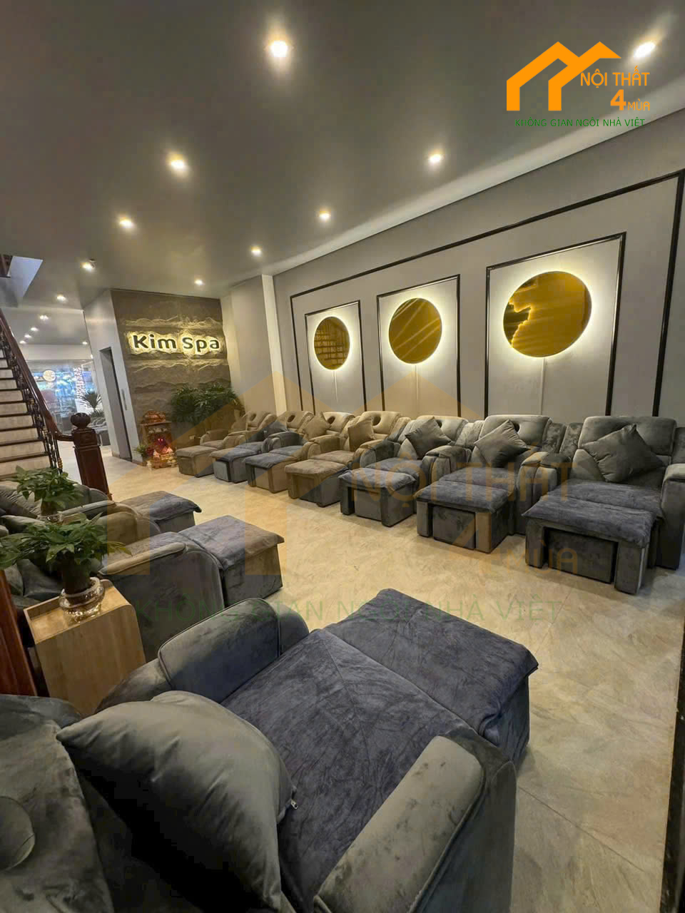 thi công nội thất Kim Spa