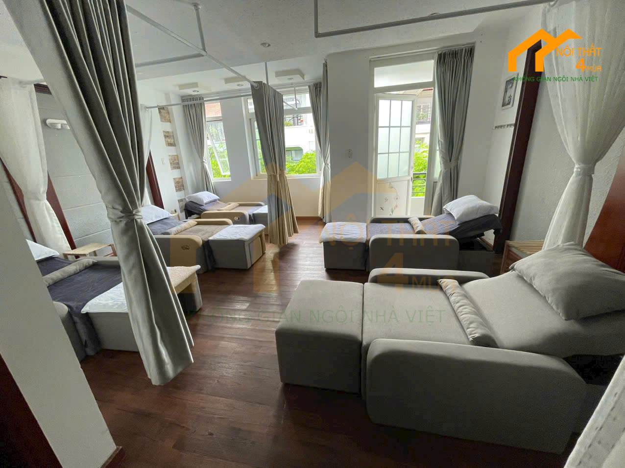 thi công setup nội thất phòng massage foot body tại Kim spa