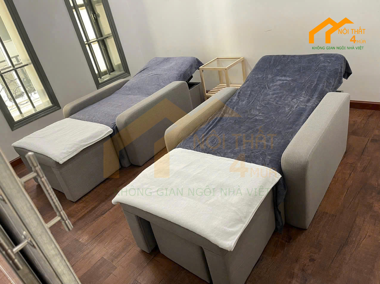 thi công ghế foot tại Kim spa