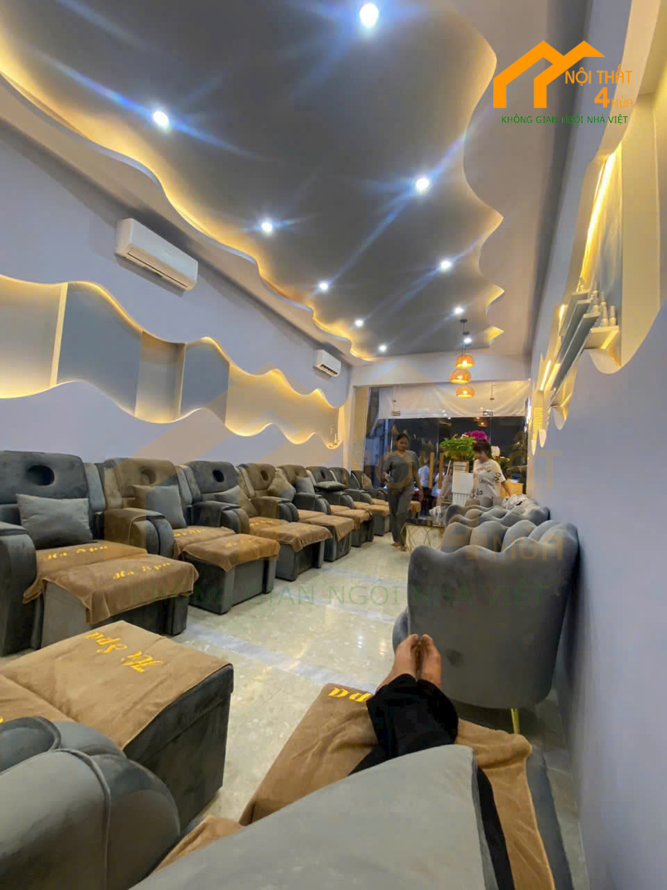 thi công nội thất trọn gói tại Kim spa