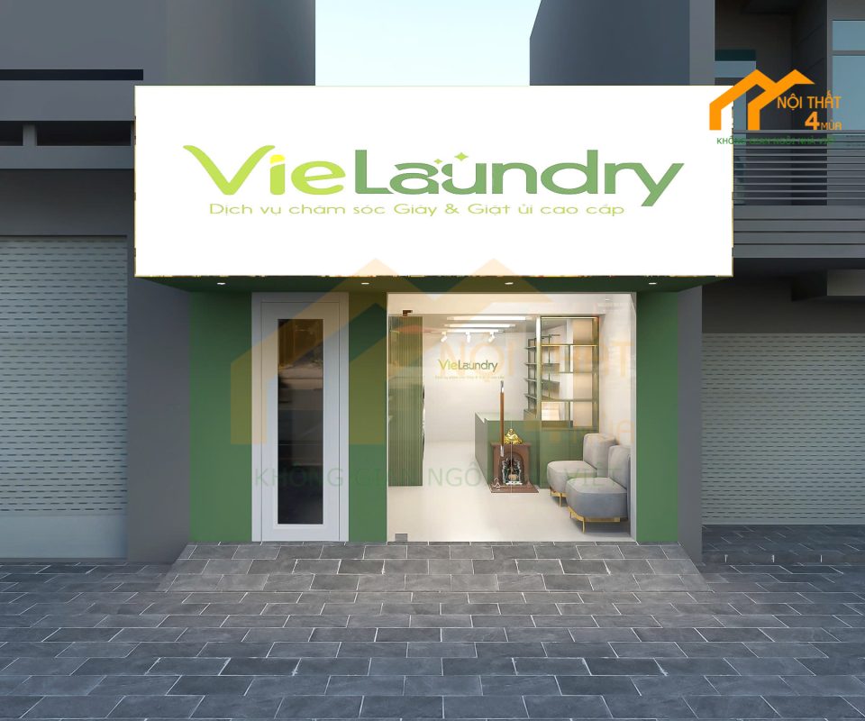 decor tiệm giặt sấy