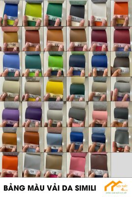 Bảng màu vải da simili tại Nội Thất 4 Mùa