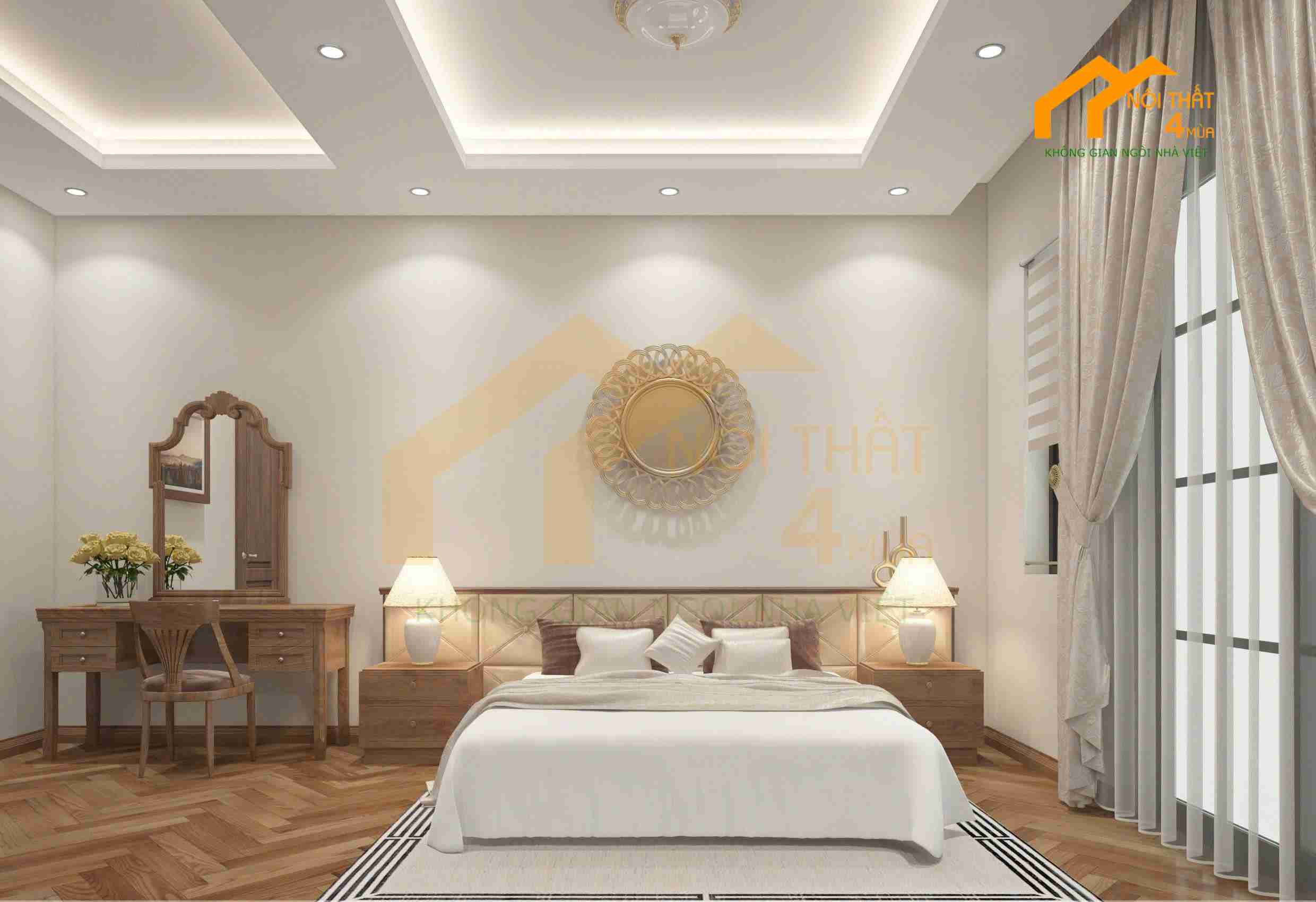 thiết kế nhà phố 2 phòng ngủ