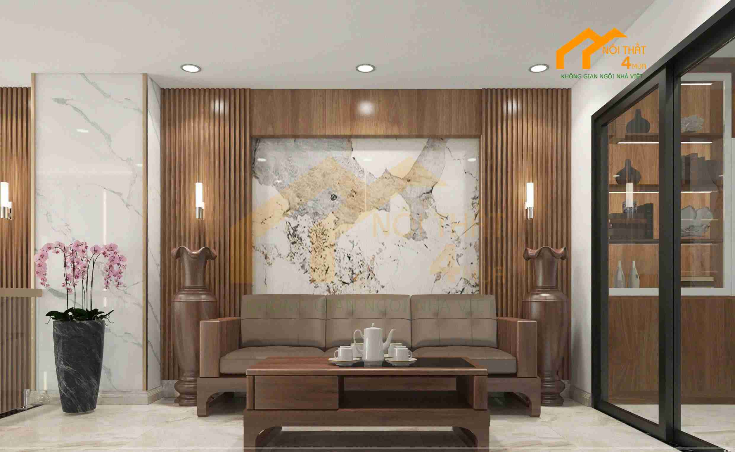 thiết kế nội thất nhà 60m2 5x12m