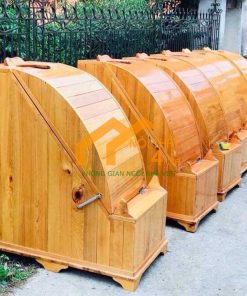 Thùng xông hơi massage toàn thân - TXHTT01 4 Cabin xông hơi toàn thân bằng gỗ