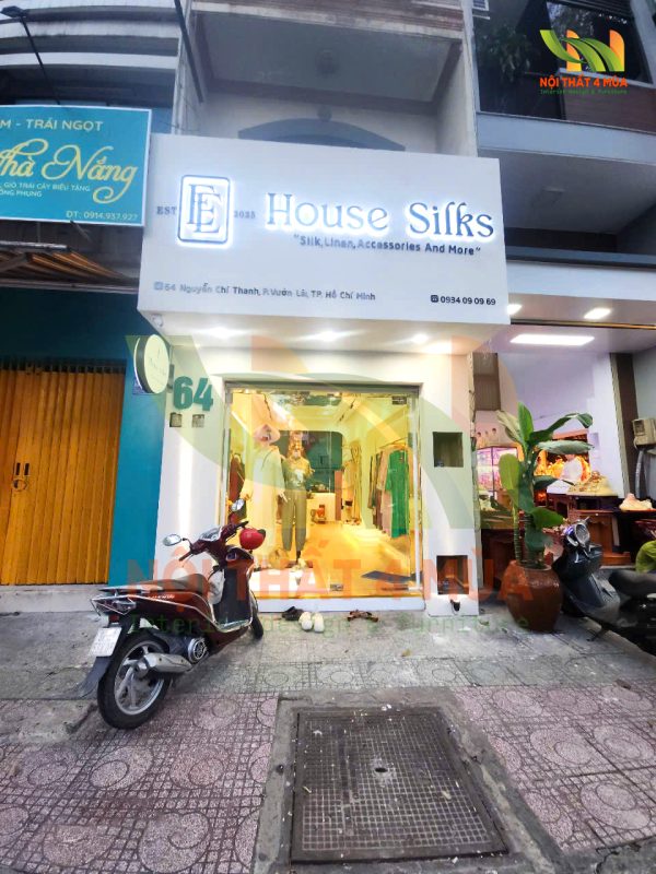 Thi công shop quần áo House Silks ở Quận 10 1 thi công shop quần áo
