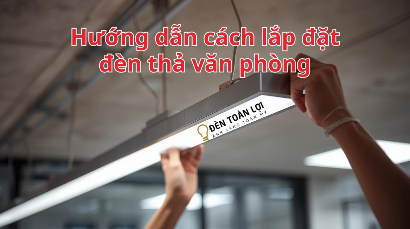 Hướng dẫn lắp đặt đèn thả văn phòng chuẩn kỹ thuật 1 Hướng dẫn lắp đặt đèn thả văn phòng chuẩn kỹ thuật