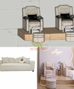 Bọc Ghế Sofa Đơn 1 Chỗ Ngồi Tiệm Nail - BLSF15 4 bo sofa don 07