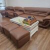 Bọc Ghế Sofa Da Nâu Cổ Điển - BLSF10