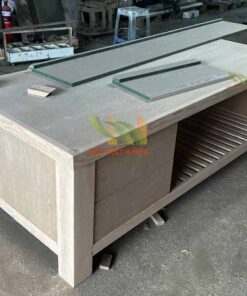 Giường spa gỗ sồi có hộc tủ cao cấp - GTK02 4 Giường spa gỗ sồi có hộc tủ cao cấp