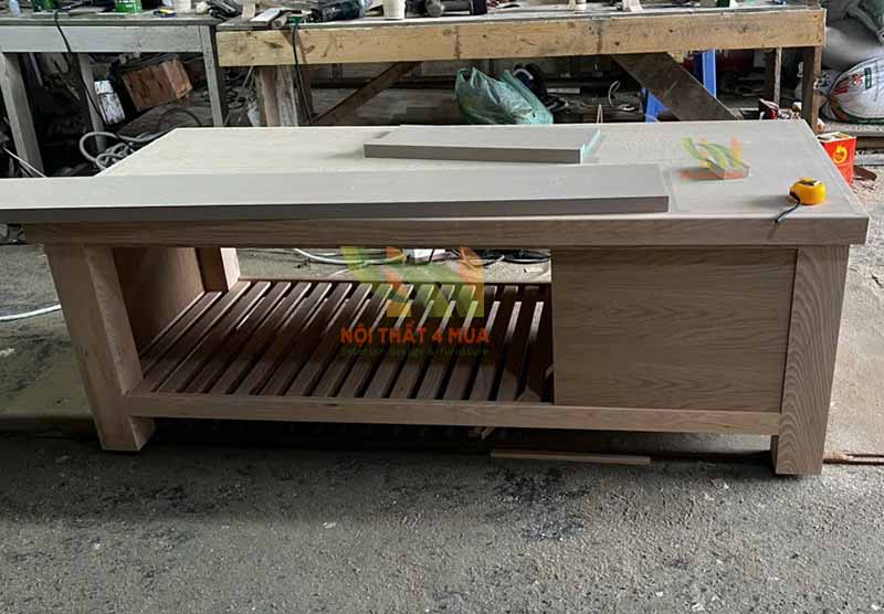 Giường spa gỗ sồi có hộc tủ cao cấp Giường spa gỗ sồi có hộc tủ cao cấp