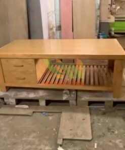 Giường spa gỗ sồi có hộc tủ cao cấp