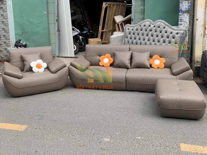 Sofa băng bọc da hiện đại Sofa băng bọc da hiện đại