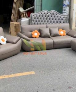 Sofa băng bọc da hiện đại