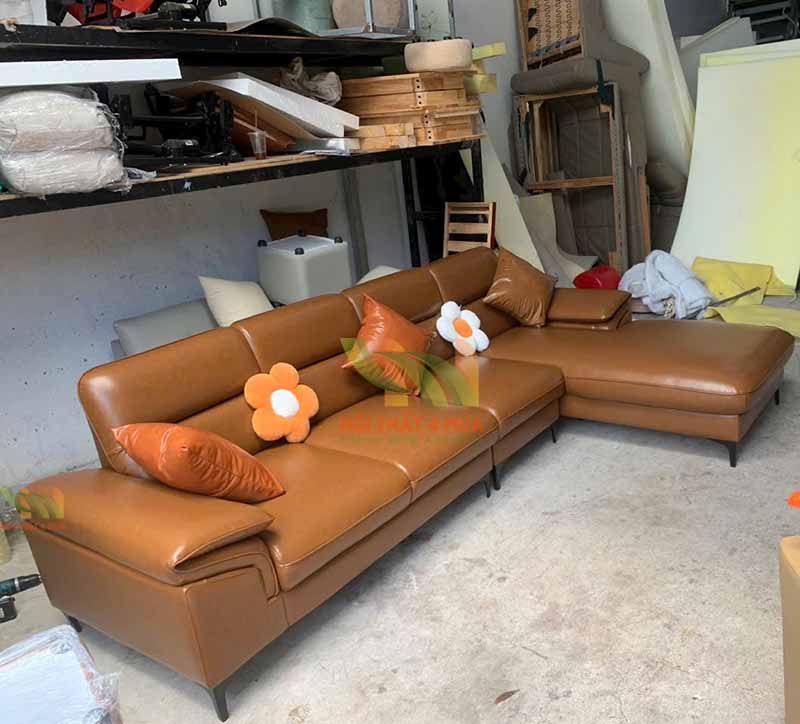 Sofa da góc L hiện đại Sofa da góc L hiện đại