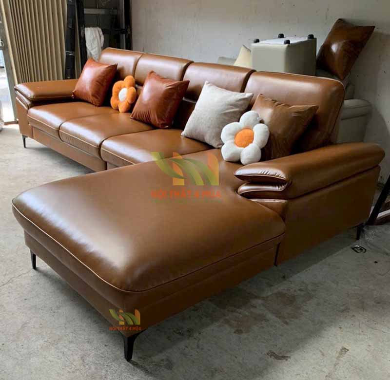 Sofa da góc L hiện đại Sofa da góc L hiện đại