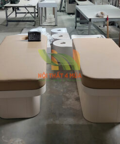 Giường spa gỗ sồi có hộc tủ cao cấp - GGS10