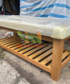 Giường spa massage body gỗ sồi màu tự nhiên - GS05