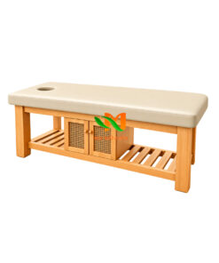 Giường massage gỗ sồi có hộc tủ cao cấp - GGSM02